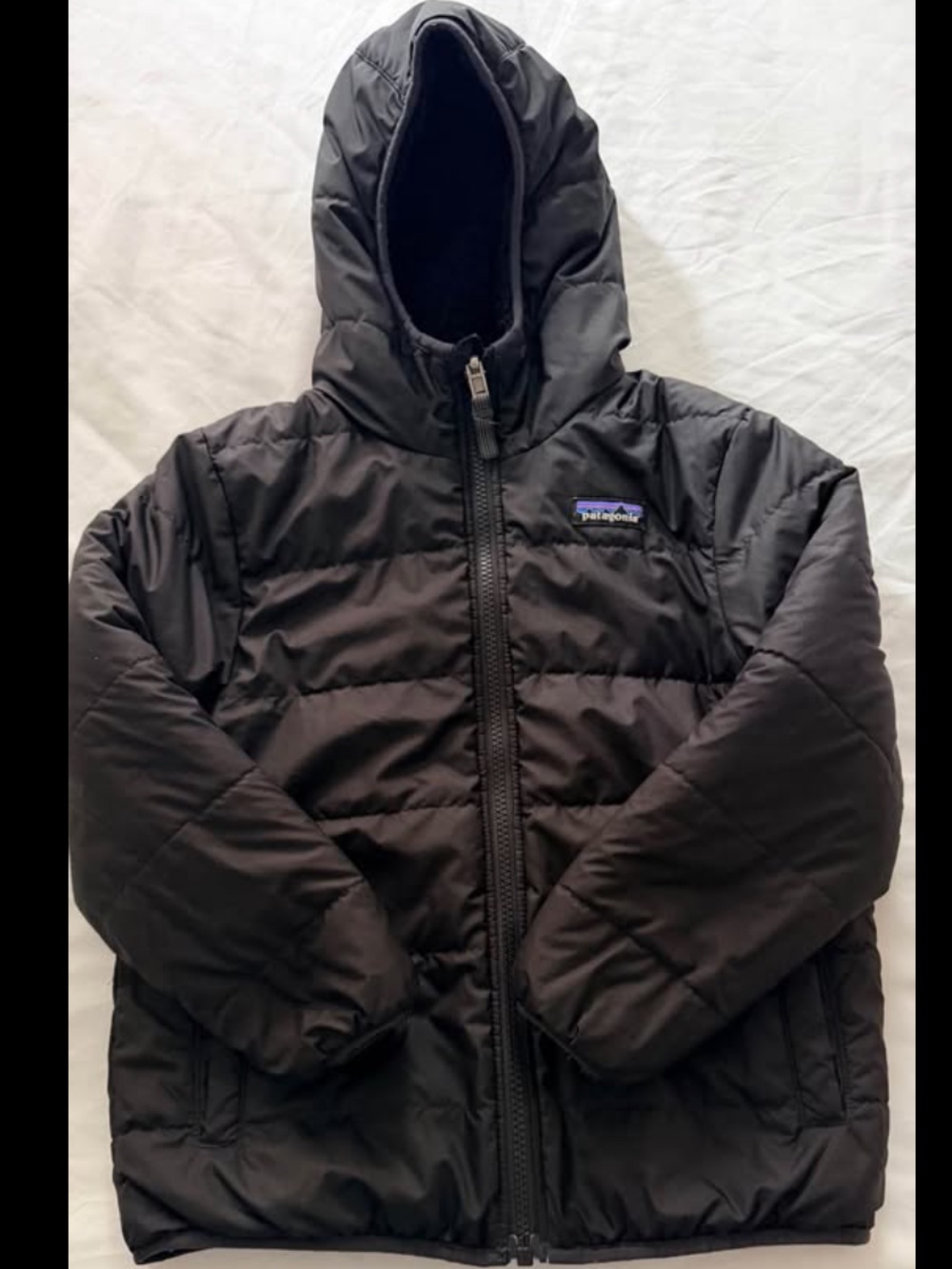 Patagonia Men's Black Hooded Puffer Coat